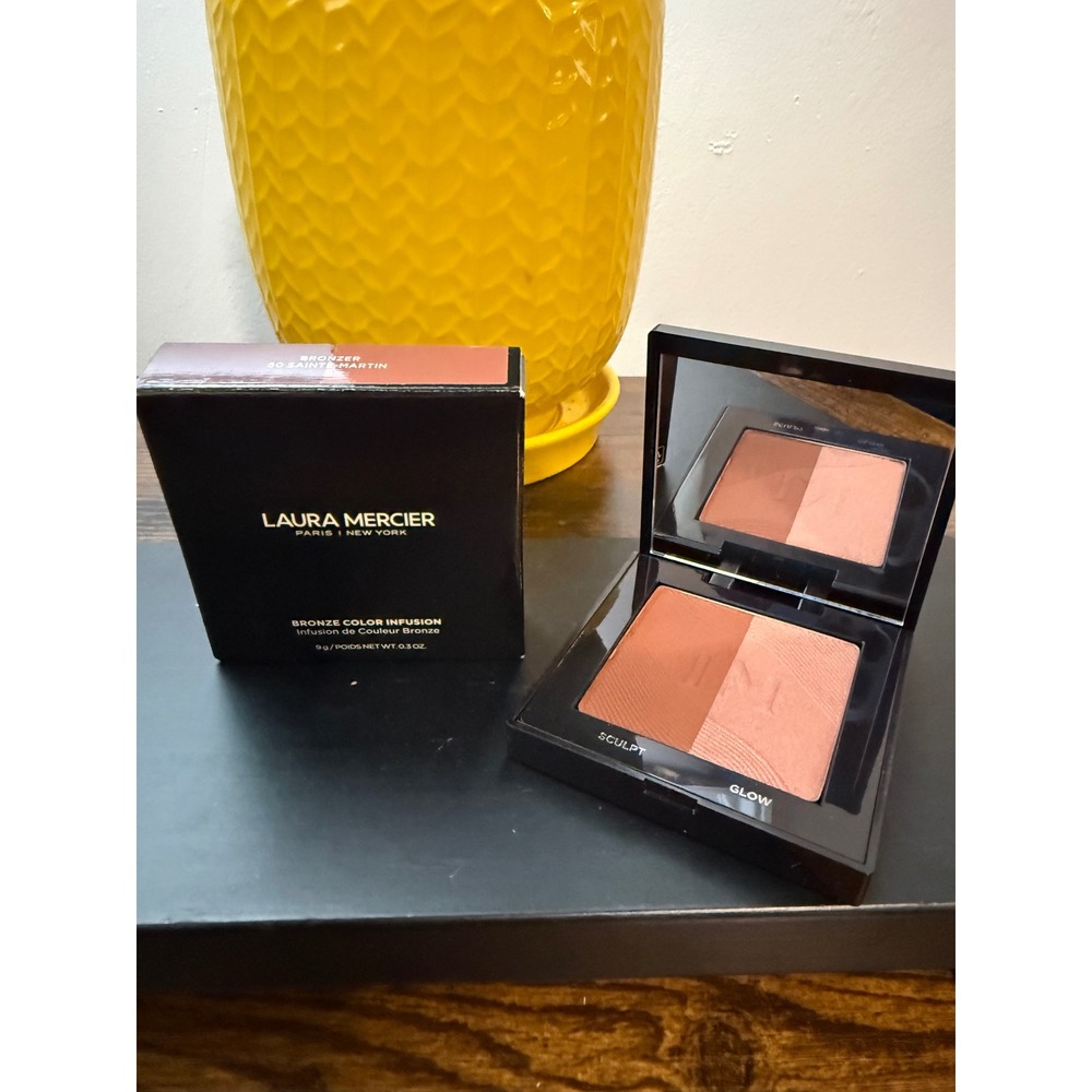 Laura Mercier Bronze Color Infusion 03 Saint Martin Sculpt and Glow Duo 9g new